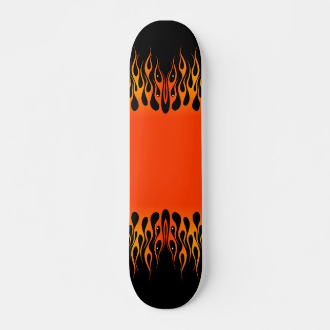 Custom Flames Skateboard Deck (Front)