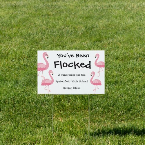 Custom Flamingo Yard Flocking Sign