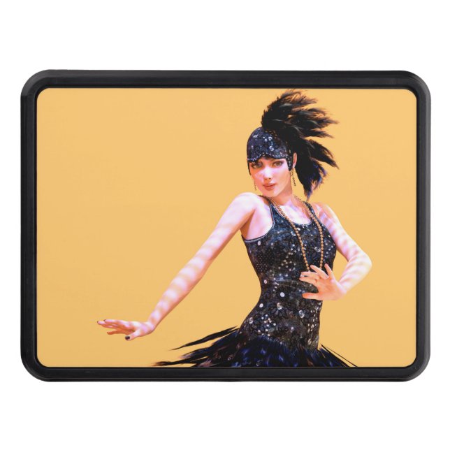 Custom Flapper Dancing Vintage Hitch Cover (Front)