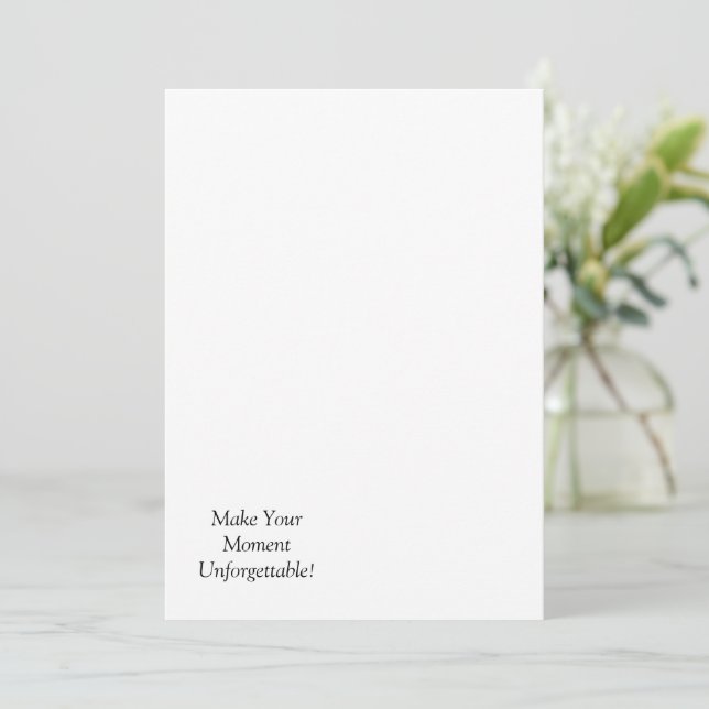 Custom Flat Announcement Card  (Standing Front)