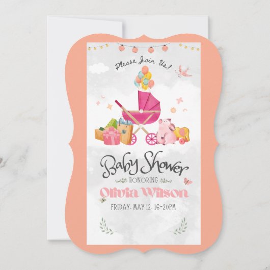 Custom Flat Cards for Baby Showers (Back)