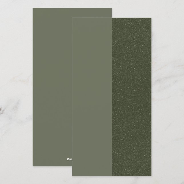 Custom Flat Holiday Card in Reversed Moss Split (Front/Back)