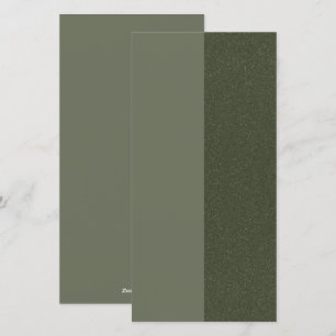 Custom Flat Holiday Card in Reversed Moss Split