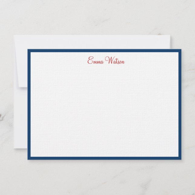 Custom Flat Note Card-Linen (Front)