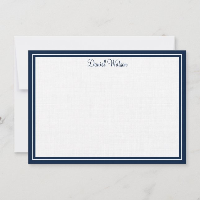 Custom Flat Note Card-Linen  (Front)