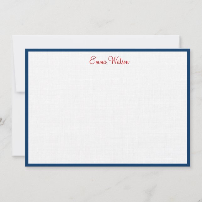 Custom Flat Note Card-Linen (Front)