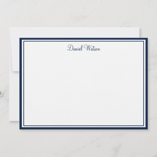 Custom Flat Note Card-Linen  Card (Front)