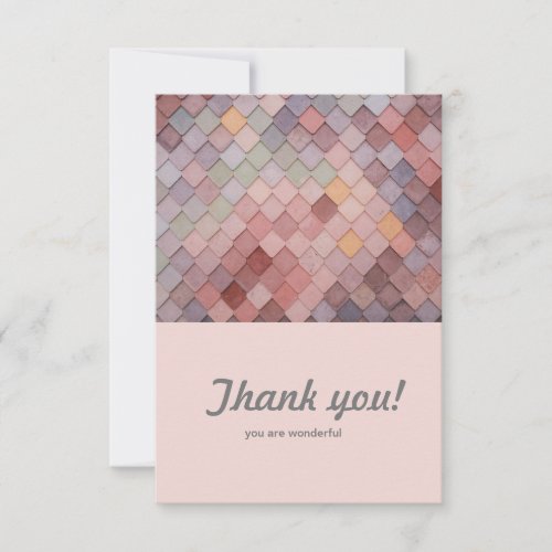 Custom Flat Thank You Card _ Hyperrealistic Tiled 