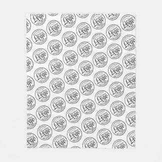 Custom Fleece Blanket With Logo Print Black White