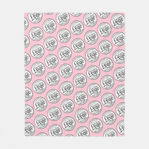 Custom Fleece Blanket With Logo Print Pink