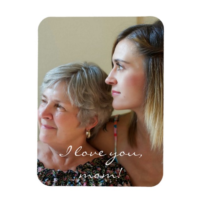Custom Flexible Photo Magnet For Mom From Daughter (Vertical)