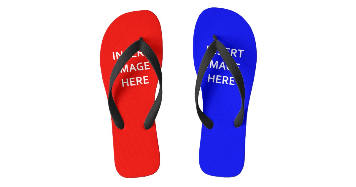 Custom Flip Flop Summer Sandal Thong Template DIY | Zazzle