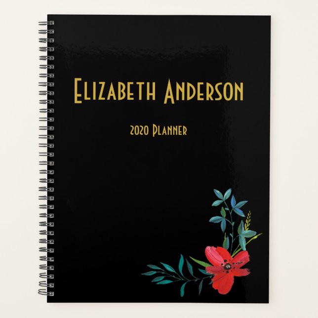 Custom Floral 2020 Planner (Front)