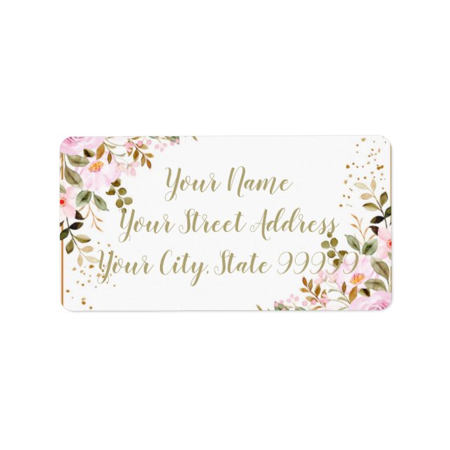 Custom Floral Address Labels (Front)