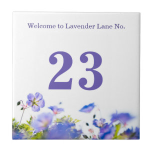 Custom Floral apartment (house) number Ceramic Tile