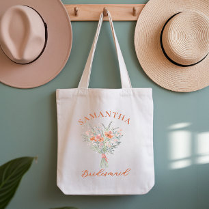 Custom Floral Bag for Bridesmaid & Bridal Squad