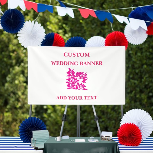Custom Floral Banner | Grad | Baby | Anniversary (Celebrate big with custom banners – #zazzlemade quality you can count on!)