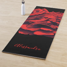 Custom Floral Black Red Roses Botanical Elegant
