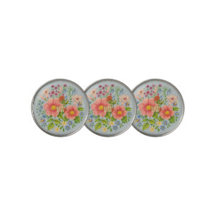 Custom Floral Bouquet Golf Ball Marker