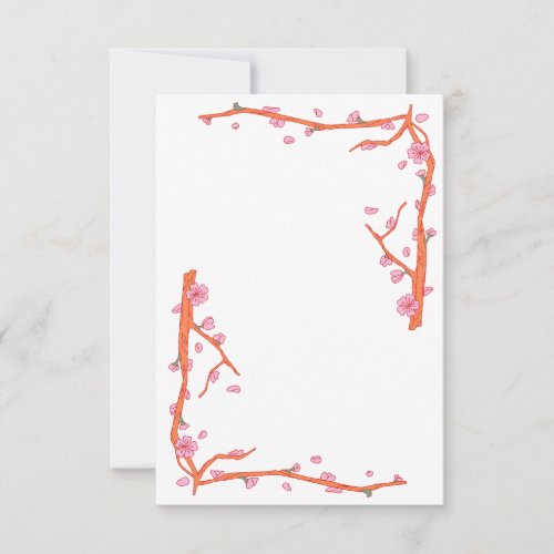 Custom Floral Branch Blank Card