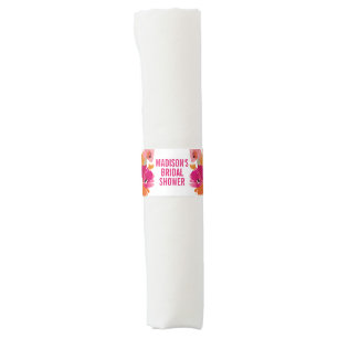 Custom Floral Bridal Shower Napkin Bands