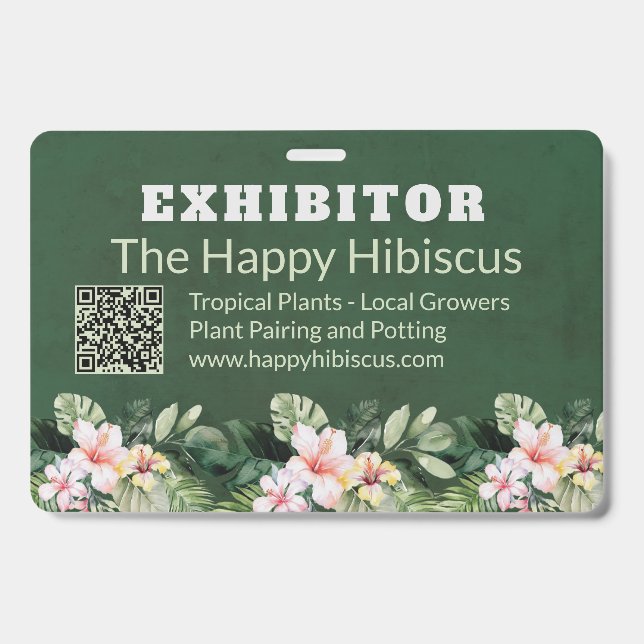 Custom Floral Business  Badge (Front)