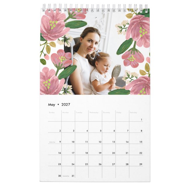 Custom Floral Calendar (May 2027)