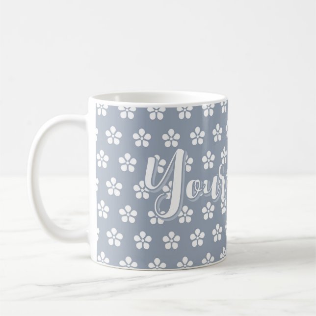 Custom Floral Coffee Mug (Left)