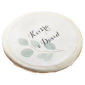 Custom floral cookie with names (Angled)