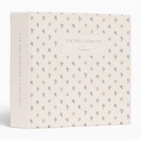 Custom Floral Cream Pink Family Keepsake Photo