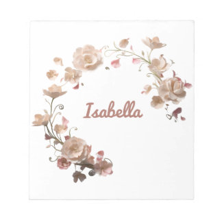 Custom Floral Elegance Notepad