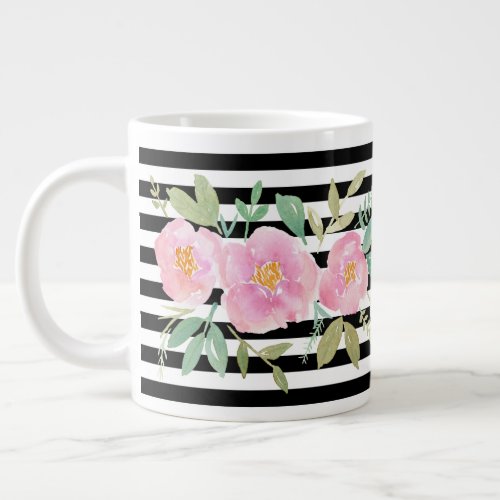 Custom Floral Giant Coffee Mug