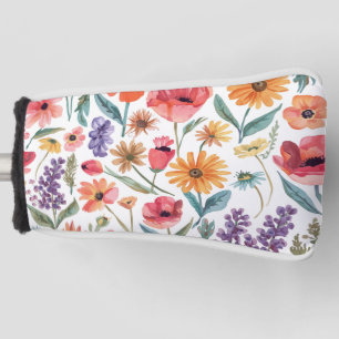 Custom Floral Golf Head Covers Matching Covers