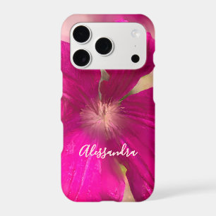 Custom Floral Hot Pink Watercolor Flower Botanical iPhone 17 Pro Case