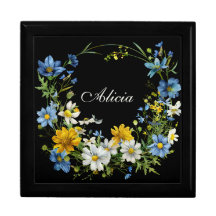 Custom Floral Keepsake Jewelry Box