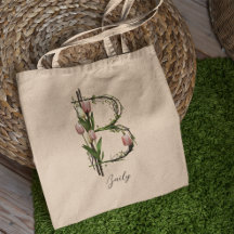 Custom Floral Letter 'B' – Personalized Gift