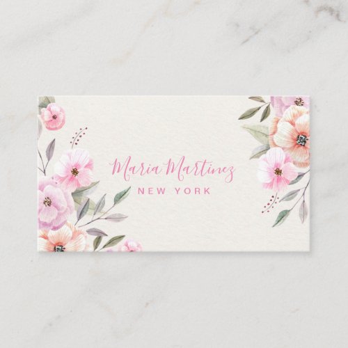 Custom Floral Luxury Boutique Floral Business Card