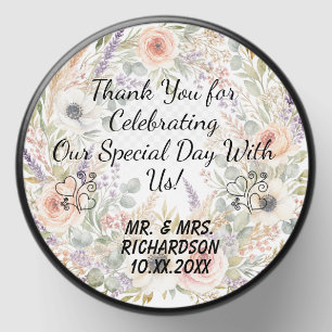 Custom Floral Mini Tin Candle Wedding Guest Favors