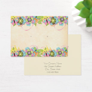 Custom Floral Nature Stud Earring Display Card