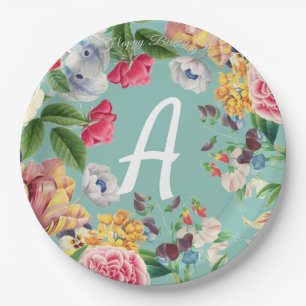 Custom Floral Paper Plates