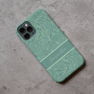 Custom Floral Pattern Tough iPhone Case for Women