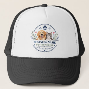Custom Floral Pet Boarding Trucker Hat 