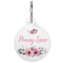 Custom Floral Pet Tag