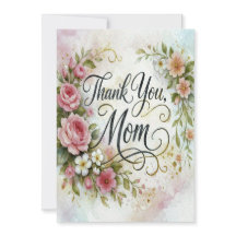 Custom Floral Photo and Text Mother Card