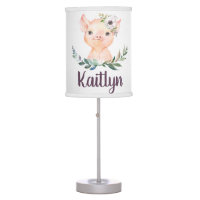 Custom Floral Pig Table Lamp