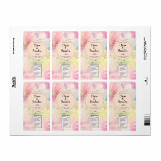 Custom Floral Pink Yellow Return Address Label