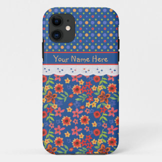 Custom Floral Polkas Faux Lace iPhone 5/5s Case