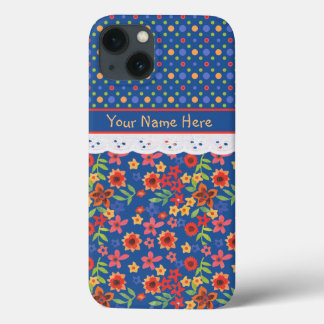 Custom Floral Polkas Faux Lace iPhone 6 Case