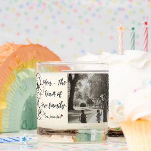 Custom Floral Quote Candle for Mom