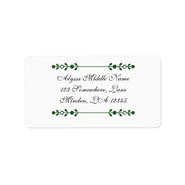 Custom Floral Return Address Labels | Personalized (Front)